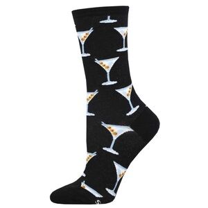 Socksmith - Stirred Martini Cotton Crew Women’s Socks NWT